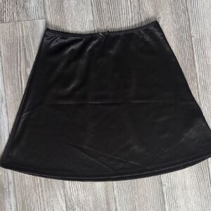 Streetwear Society Black A-Line Silk Skirt XS NWOT